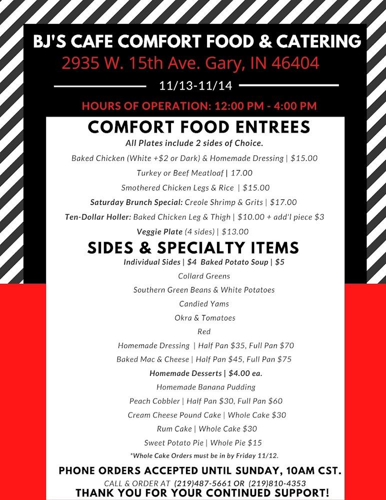 BJ's Cafe Comfort Food & Catering Menu image 3